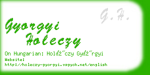 gyorgyi holeczy business card